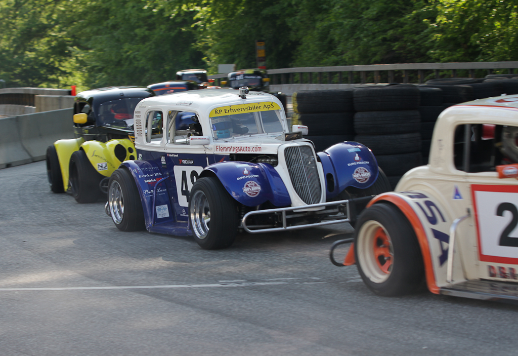Der blev kørt tæt på den smalle bane.
(Foto: Motorsporten.dk)